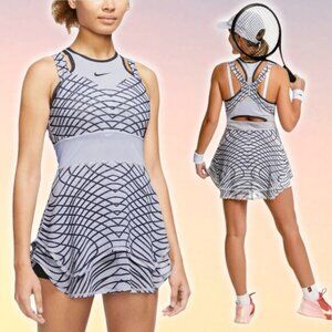 NWT NIKE Court Dri-Fit Tennis Grand Slam Dress Size Large Oxygen Purple/Gridiron